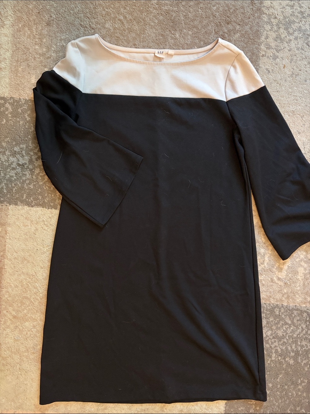 GAP Black and White Boatneck Shift Dress